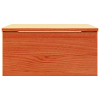Produktbild för Sängbord med låda Vaxbrun 37 x 35 x 18,5 cm Massiv furu