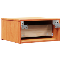 Produktbild för Sängbord med låda Vaxbrun 37 x 35 x 18,5 cm Massiv furu