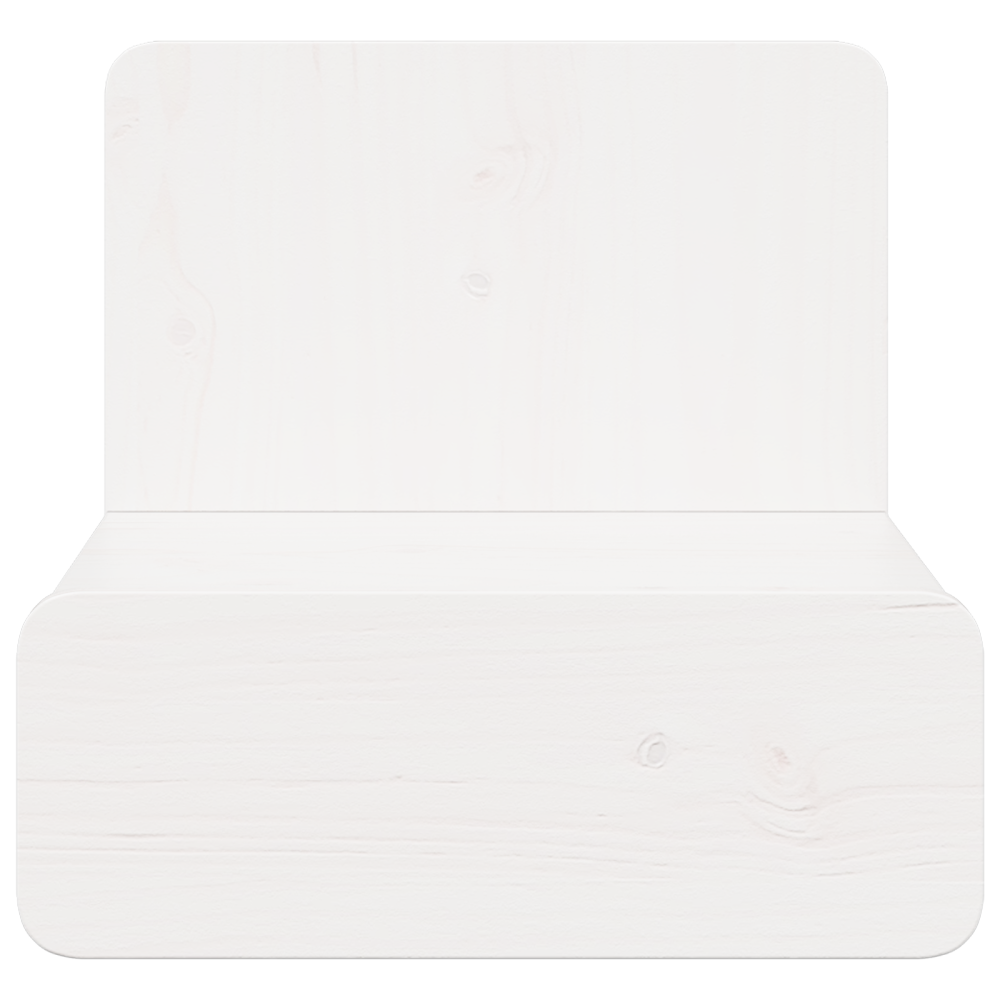 Produktbild för Sängbord med låda Vit 44 x 32,5 x 40 cm Massiv furu