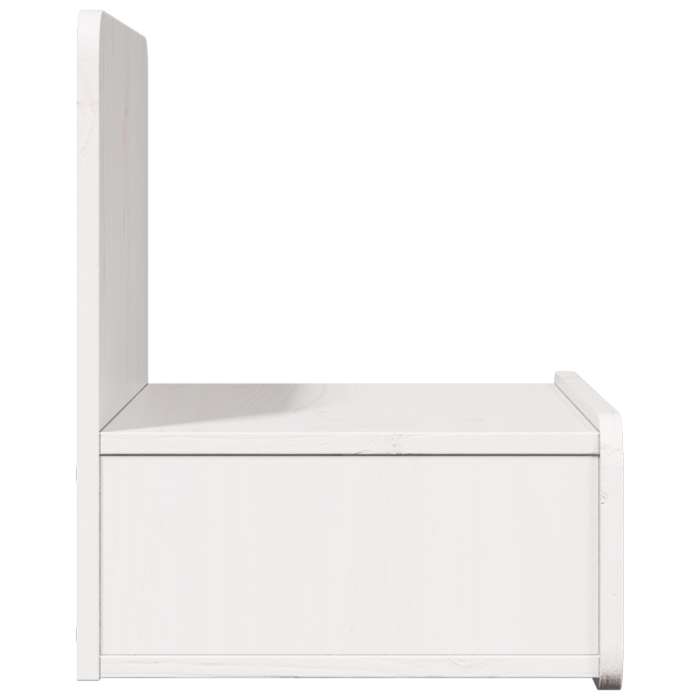 Produktbild för Sängbord med låda Vit 44 x 32,5 x 40 cm Massiv furu
