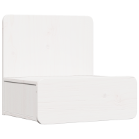 Produktbild för Sängbord med låda 2 pcs Vit 44 x 32,5 x 40 cm Massiv furu