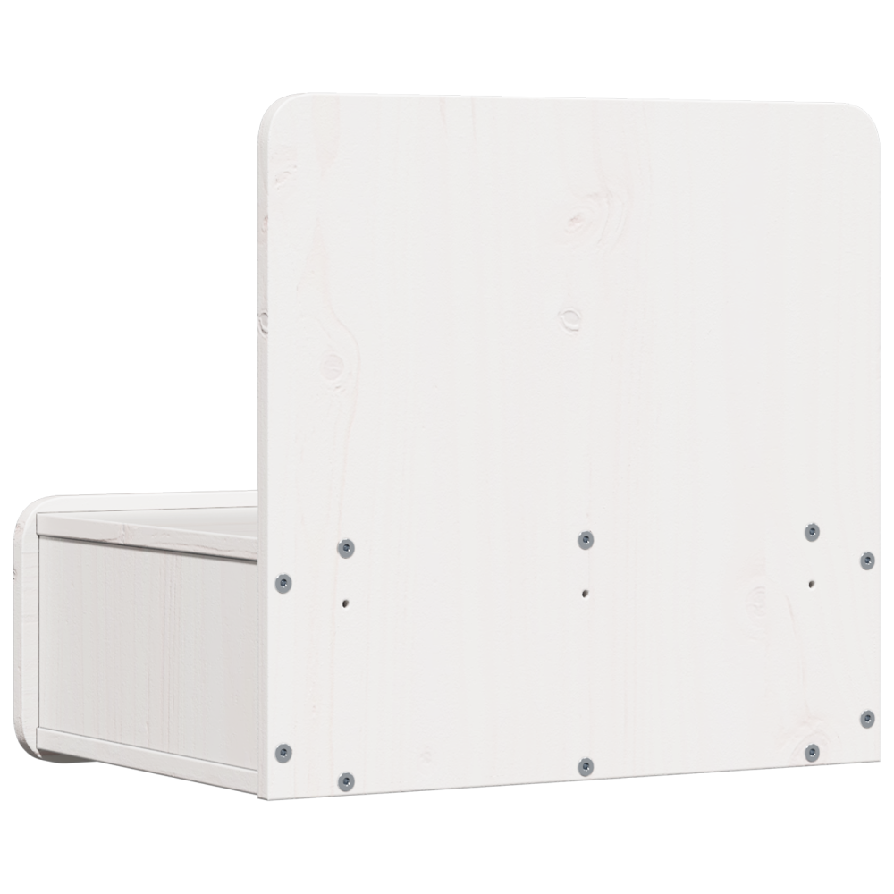 Produktbild för Sängbord med låda 2 pcs Vit 44 x 32,5 x 40 cm Massiv furu