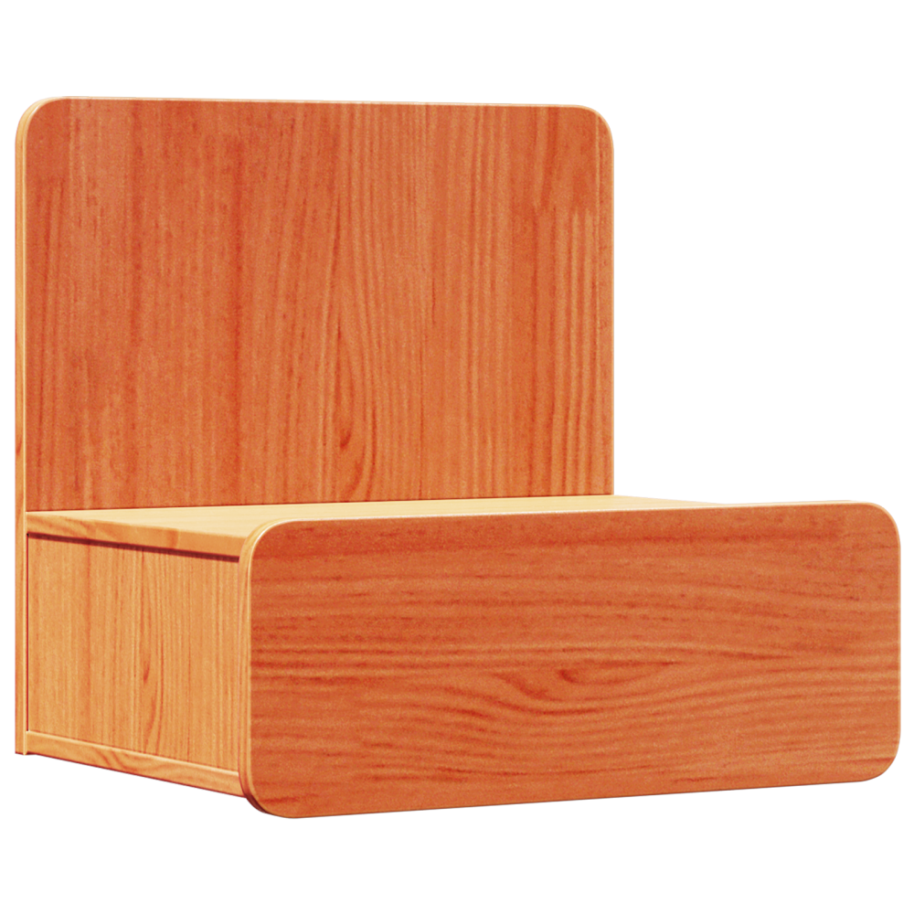 Produktbild för Sängbord med låda Vaxbrun 44 x 32,5 x 40 cm Massiv furu