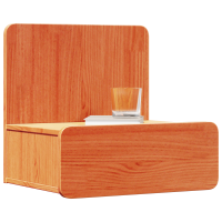 Produktbild för Sängbord med låda Vaxbrun 44 x 32,5 x 40 cm Massiv furu