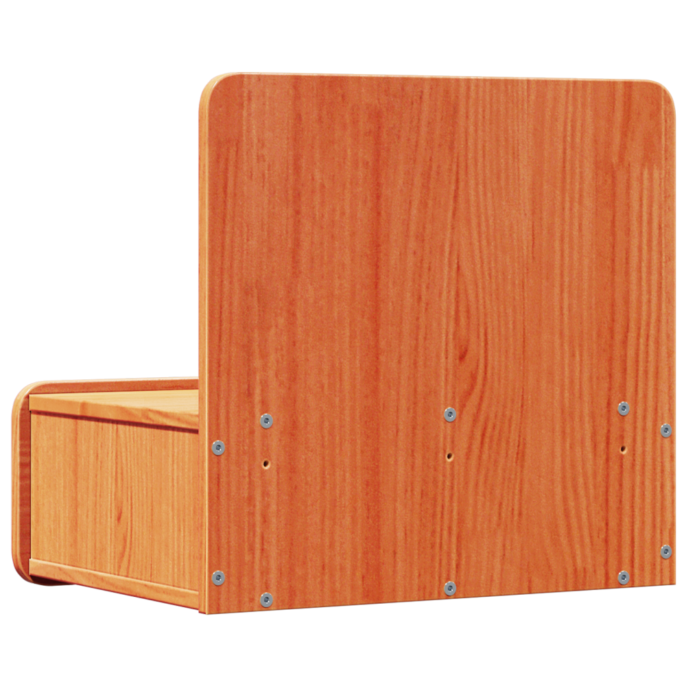 Produktbild för Sängbord med låda Vaxbrun 44 x 32,5 x 40 cm Massiv furu