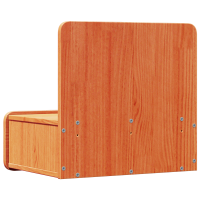 Produktbild för Sängbord med låda Vaxbrun 44 x 32,5 x 40 cm Massiv furu
