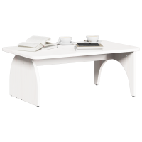 Produktbild för Kaffeebord Vit 80 x 50 x 31 cm Massiv furu