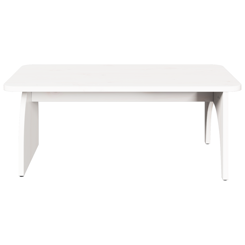 Produktbild för Kaffeebord Vit 80 x 50 x 31 cm Massiv furu