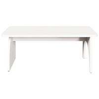 Produktbild för Kaffeebord Vit 80 x 50 x 31 cm Massiv furu