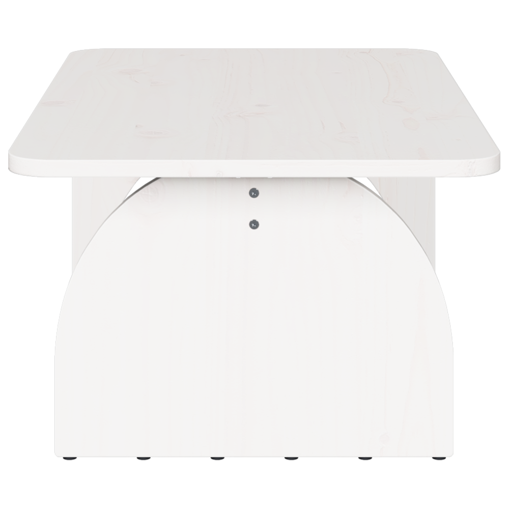 Produktbild för Kaffeebord Vit 80 x 50 x 31 cm Massiv furu