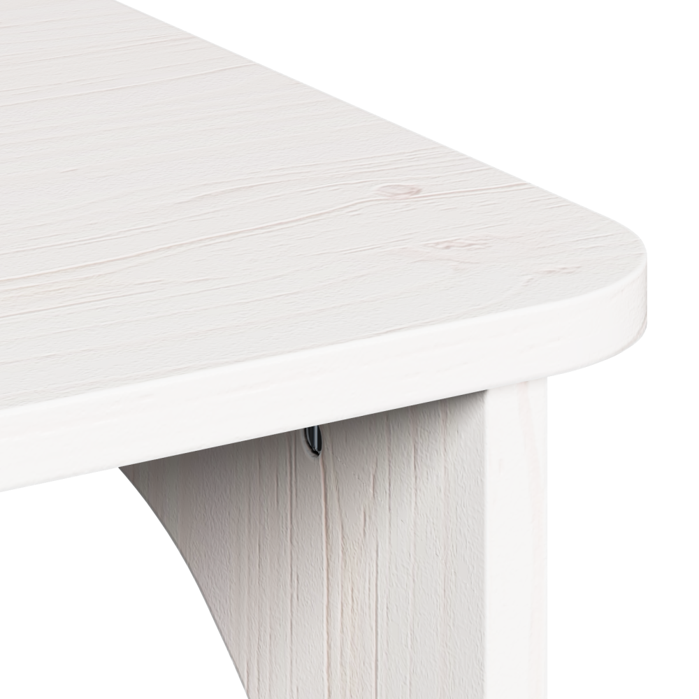 Produktbild för Kaffeebord Vit 80 x 50 x 31 cm Massiv furu