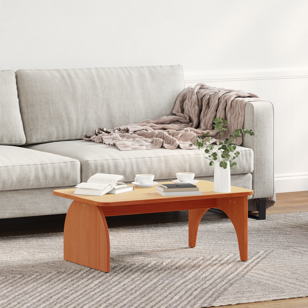 Produktbild för Kaffeebord Vaxbrun 80 x 50 x 31 cm Massiv furu