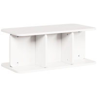 Produktbild för Kaffeebord Vit 80 x 39,5 x 33,5 cm Massiv furu