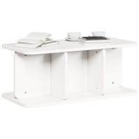 Produktbild för Kaffeebord Vit 80 x 39,5 x 33,5 cm Massiv furu