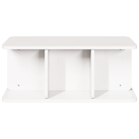 Produktbild för Kaffeebord Vit 80 x 39,5 x 33,5 cm Massiv furu