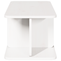 Produktbild för Kaffeebord Vit 80 x 39,5 x 33,5 cm Massiv furu