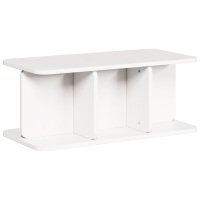 Produktbild för Kaffeebord Vit 80 x 39,5 x 33,5 cm Massiv furu