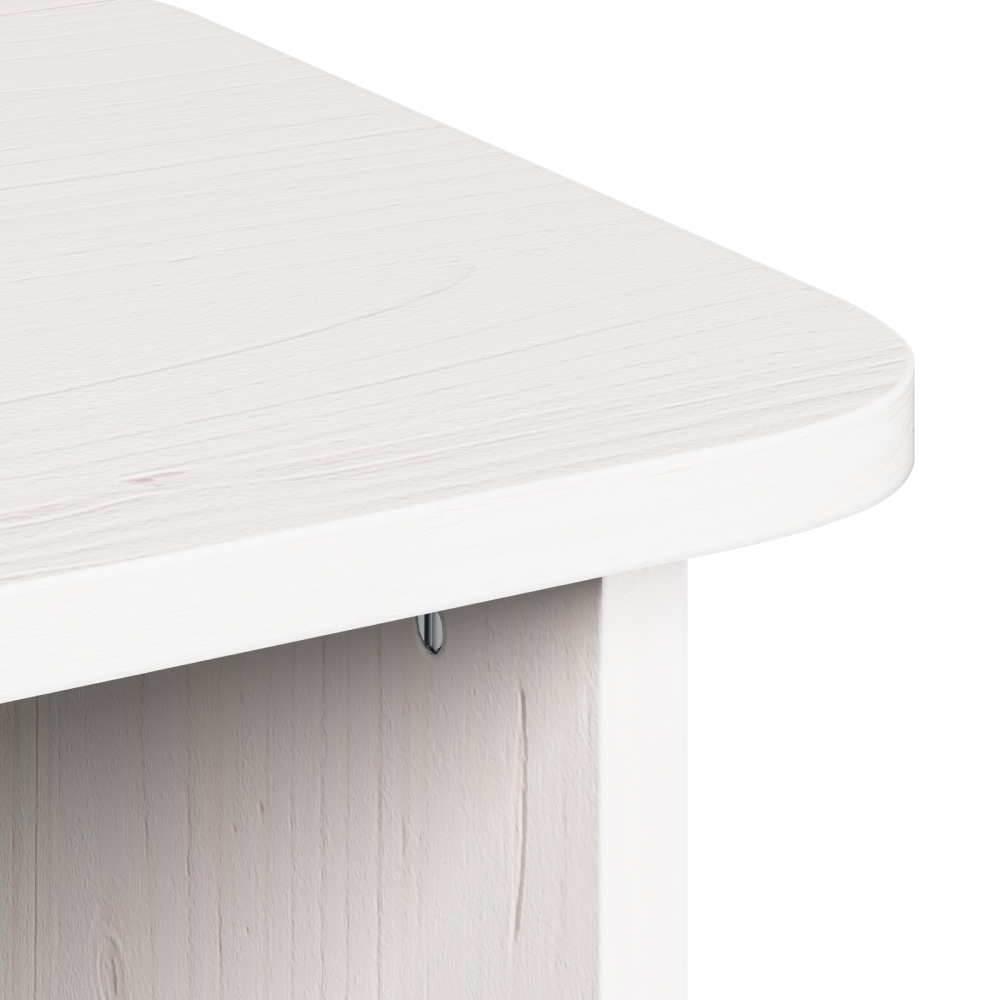 Produktbild för Kaffeebord 2 pcs Vit Massiv furu