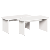 Produktbild för Kaffeebord 2 pcs Vit Massiv furu