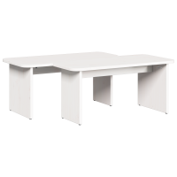 Produktbild för Kaffeebord 2 pcs Vit Massiv furu
