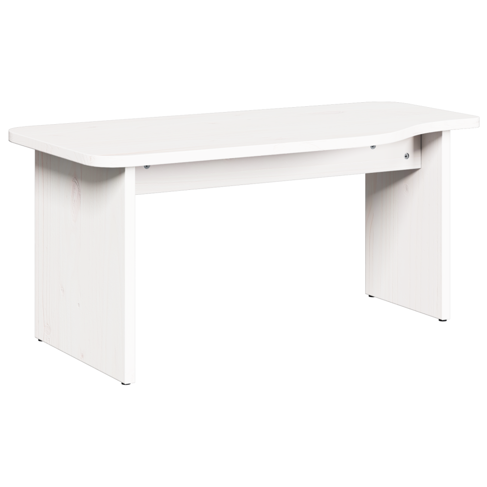 Produktbild för Kaffeebord 2 pcs Vit Massiv furu