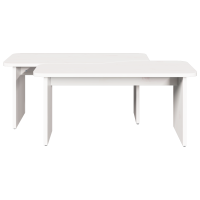 Produktbild för Kaffeebord 2 pcs Vit Massiv furu