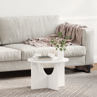 Produktbild för Kaffeebord Vit 50 x 50 x 35 cm Massiv furu
