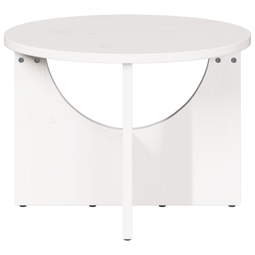 Produktbild för Kaffeebord Vit 50 x 50 x 35 cm Massiv furu