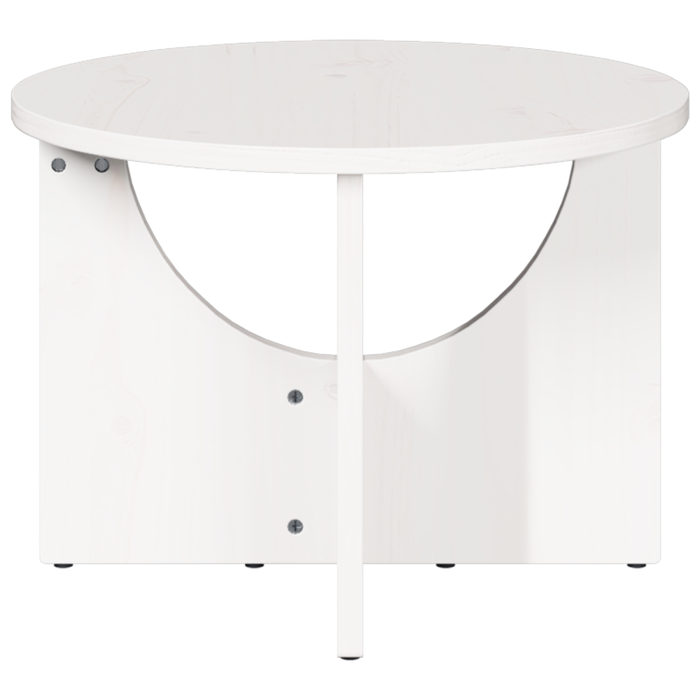 Produktbild för Kaffeebord Vit 50 x 50 x 35 cm Massiv furu