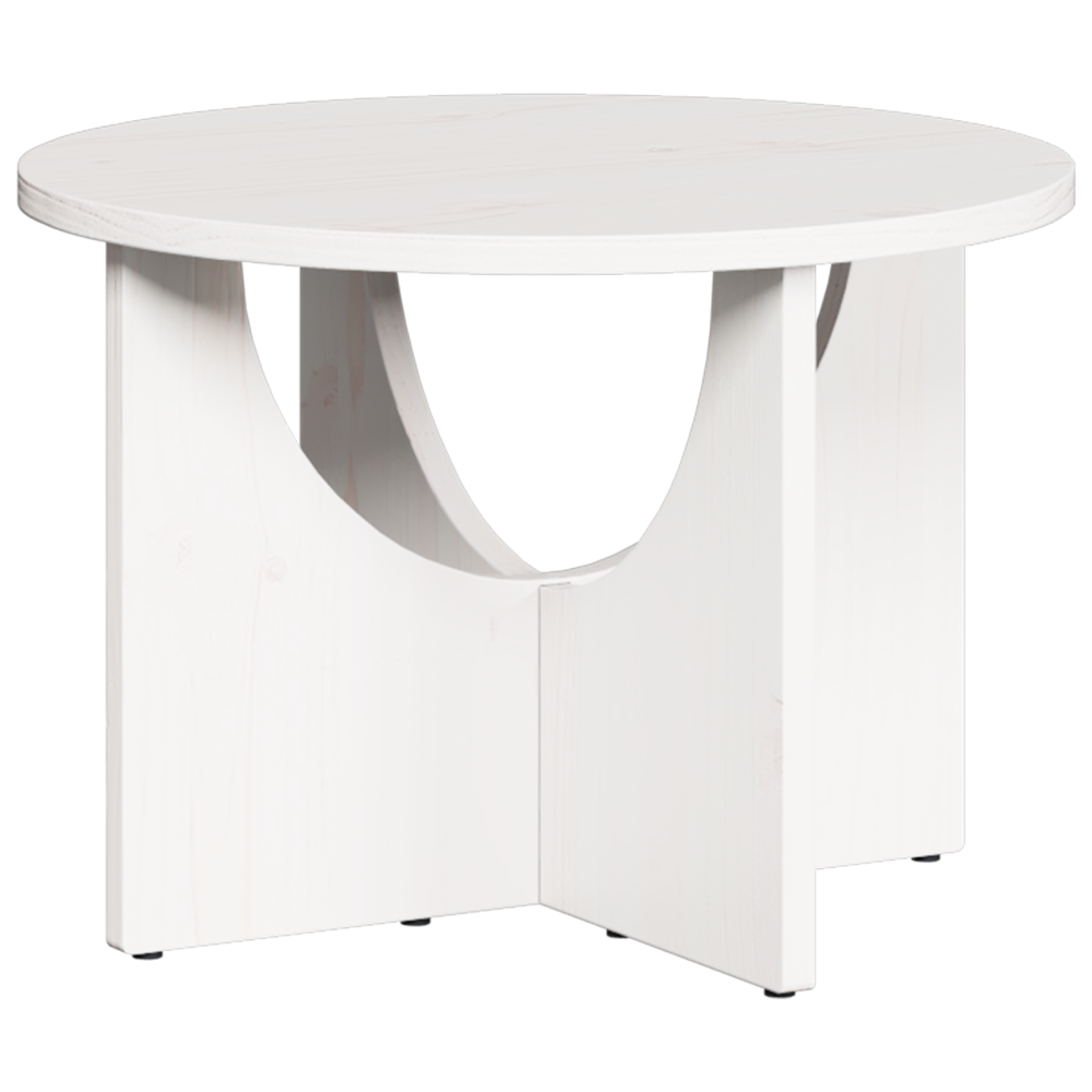 Produktbild för Kaffeebord Vit 50 x 50 x 35 cm Massiv furu
