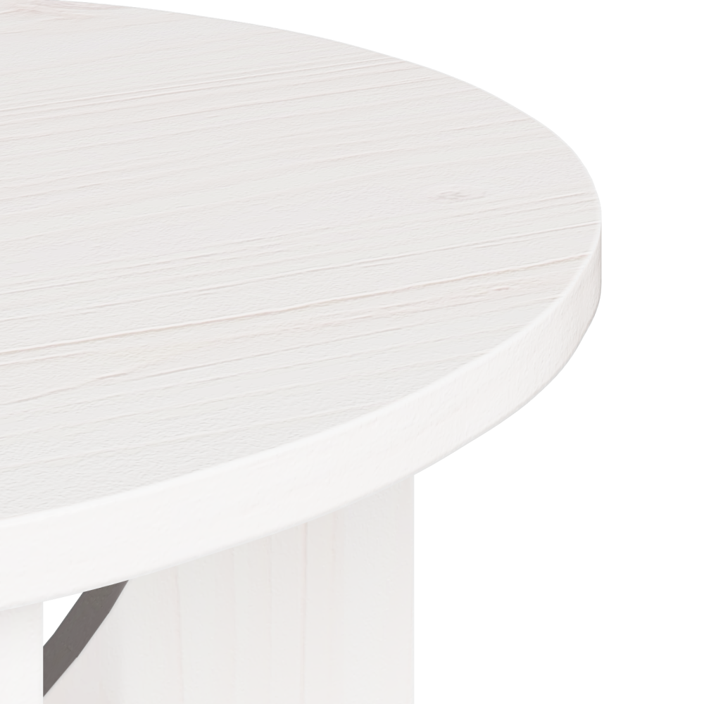 Produktbild för Kaffeebord Vit 50 x 50 x 35 cm Massiv furu