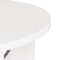 Produktbild för Kaffeebord Vit 50 x 50 x 35 cm Massiv furu