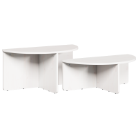 Produktbild för Kaffeebord 2 pcs Vit Massiv furu