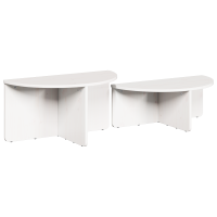 Produktbild för Kaffeebord 2 pcs Vit Massiv furu