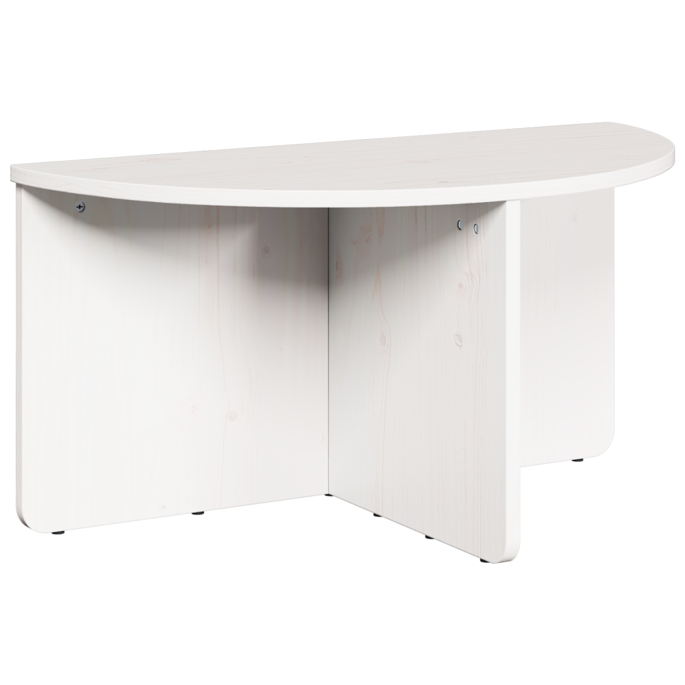 Produktbild för Kaffeebord 2 pcs Vit Massiv furu