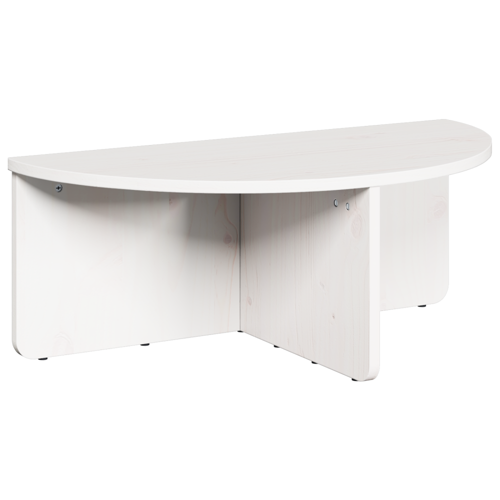 Produktbild för Kaffeebord 2 pcs Vit Massiv furu