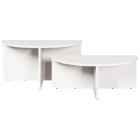 Produktbild för Kaffeebord 2 pcs Vit Massiv furu
