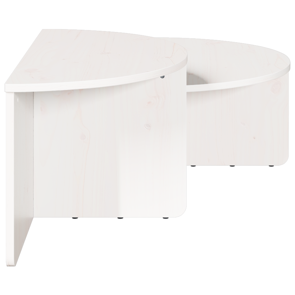 Produktbild för Kaffeebord 2 pcs Vit Massiv furu