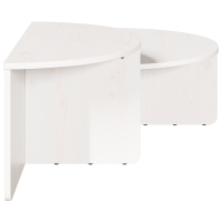 Produktbild för Kaffeebord 2 pcs Vit Massiv furu