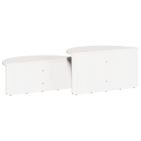 Produktbild för Kaffeebord 2 pcs Vit Massiv furu