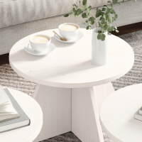 Produktbild för Kaffeebord 3 pcs Vit