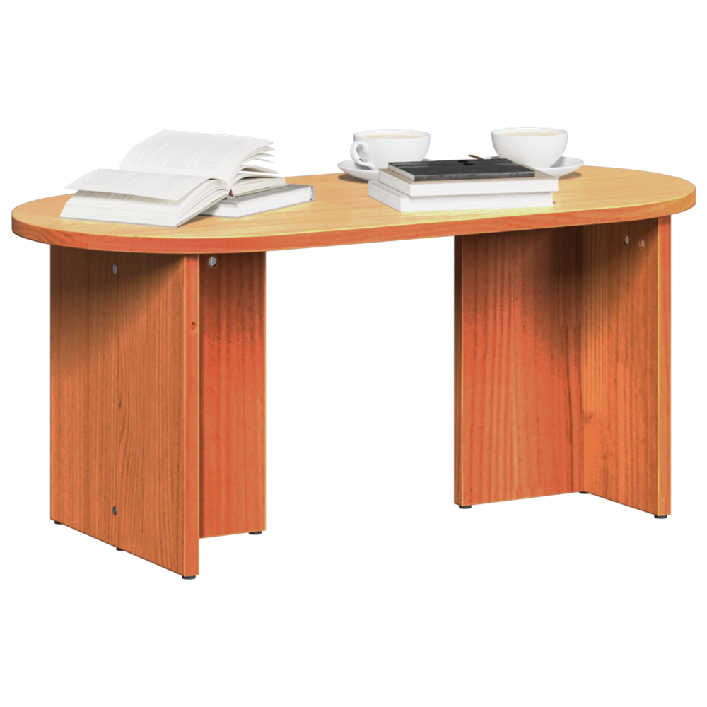 Produktbild för Kaffeebord Vaxbrun 80 x 39,5 x 35 cm Massivt tallträ