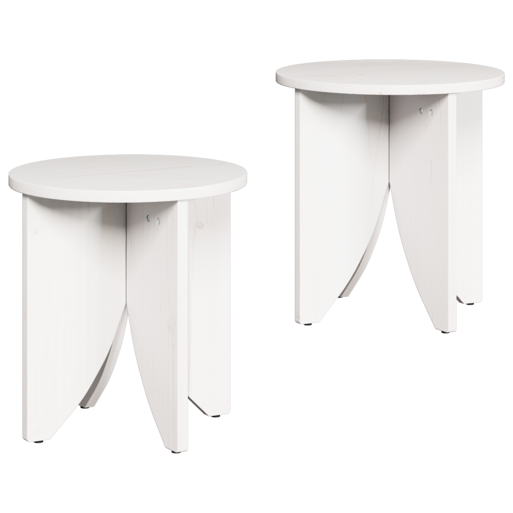 Produktbild för Kaffeebord 2 pcs Vit