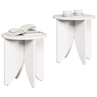Produktbild för Kaffeebord 2 pcs Vit