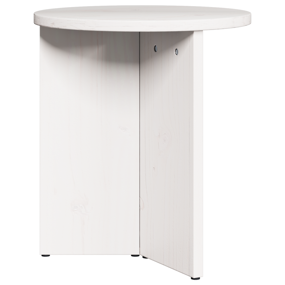 Produktbild för Kaffeebord 2 pcs Vit Massivt tallträ