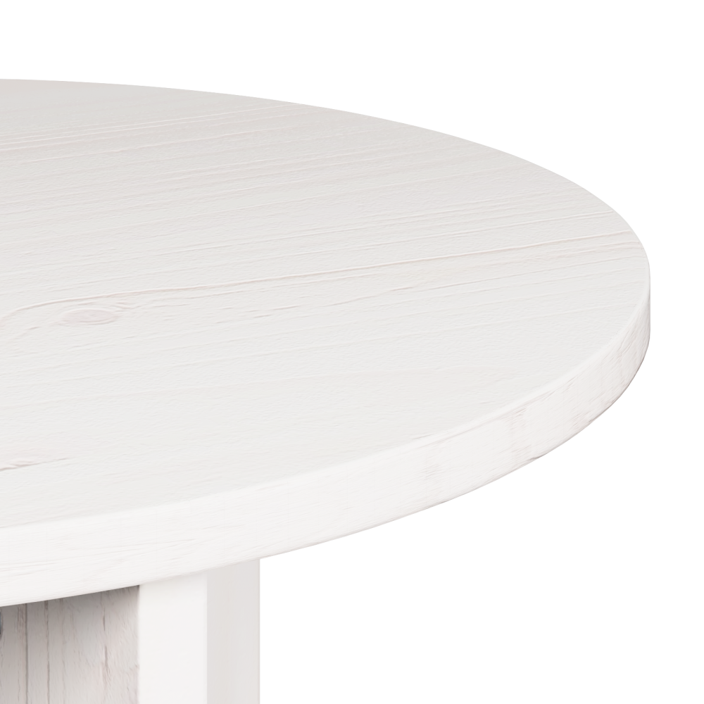 Produktbild för Kaffeebord 2 pcs Vit Massivt tallträ