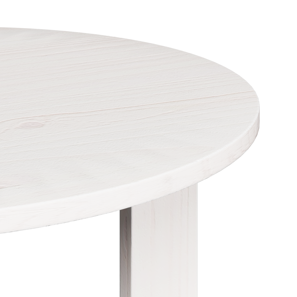 Produktbild för Kaffeebord 2 pcs Vit Massivt tallträ