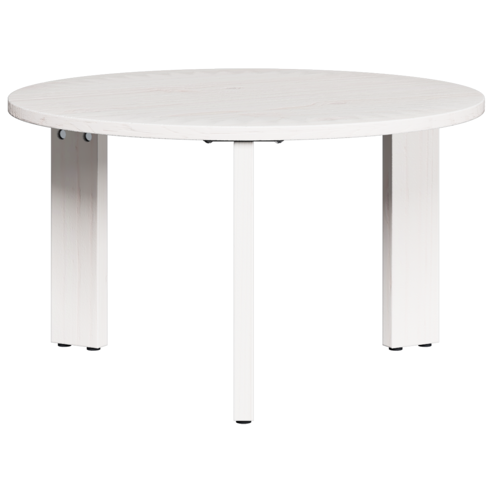 Produktbild för Kaffeebord 2 pcs Vit Massivt tallträ