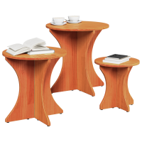 Produktbild för Kaffeebord 3 pcs Vaxbrun