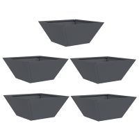 Produktbild för Trädgårdsplanterare 5 pcs Antracit 35 x 35 x 15 cm